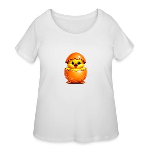 Easter Chick Orange - Women's Curvy T-Shirt