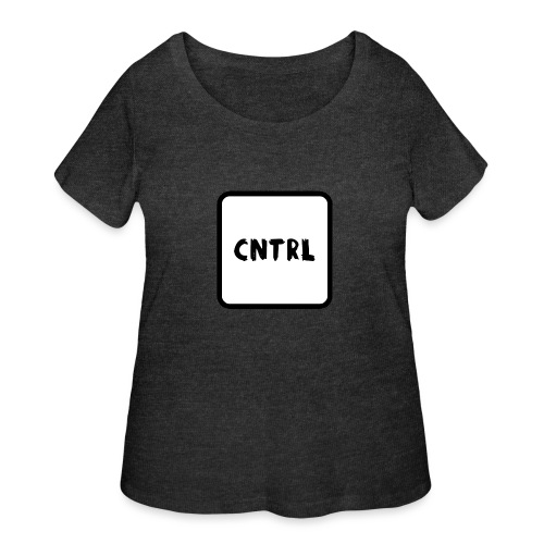 White CNTRL Logo - Women's Curvy T-Shirt