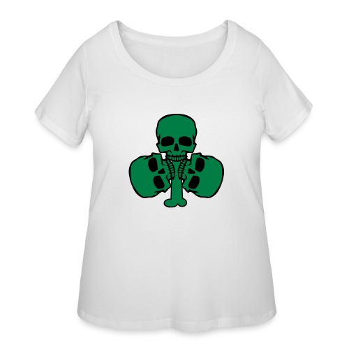 Skull Shamrock w/ Teeth - Women's Curvy T-Shirt