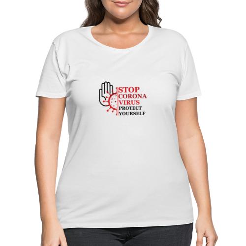 Stop corona - Women's Curvy T-Shirt