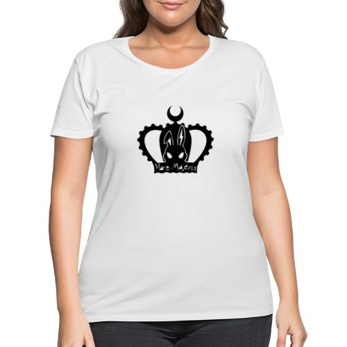 Hare Majesty (Black) - Women's Curvy T-Shirt