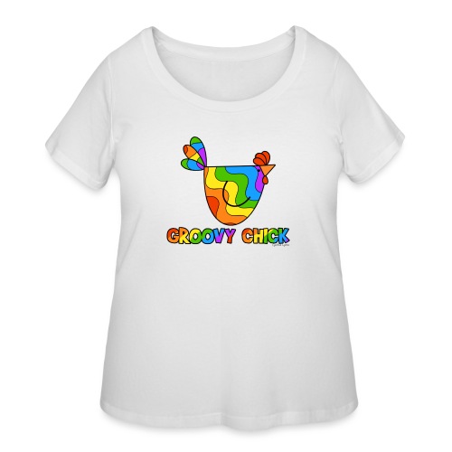 groovy chick - Women's Curvy T-Shirt