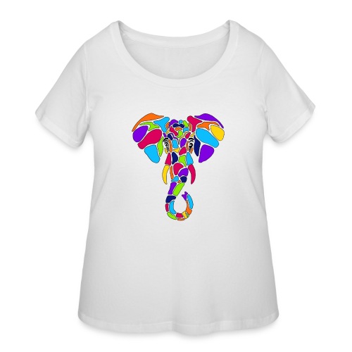 Art Deco elephant - Women's Curvy T-Shirt