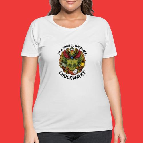 I'm A Mindful Wanderer -black text for light items - Women's Curvy T-Shirt