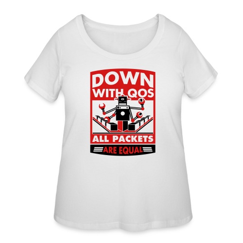 Down With QoS - Women's Curvy T-Shirt