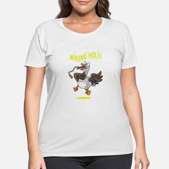 Wrong Hole Funny Anesthesia Goose Pun Nurse Anesth' Women's Plus Size  T-Shirt | Spreadshirt