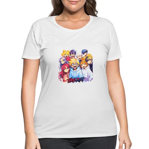 Thrill Rush Anime Squad Streetwear - Women's Curvy T-Shirt
