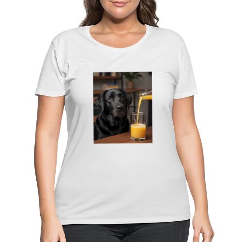 Golden Retriever Chill Juice Vibes - Women's Curvy T-Shirt