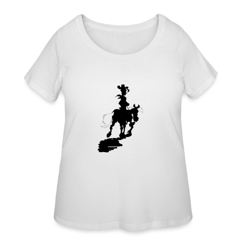 Lucky Luke Silhouette - Women's Curvy T-Shirt