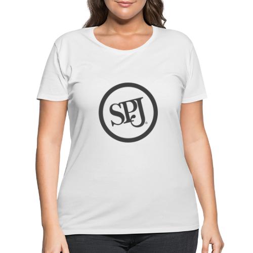 SPJ Charcoal Logo - Women's Curvy T-Shirt