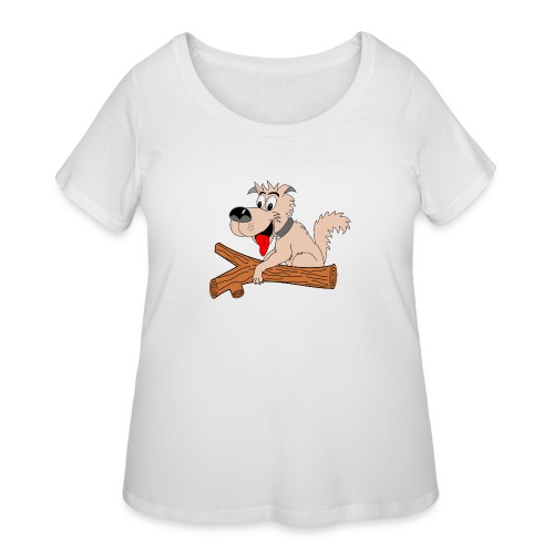 t shirt dog fun funny dog humor - Women's Curvy T-Shirt
