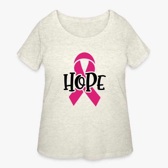 Hope Ribbon October Breast Cancer Awareness Month
