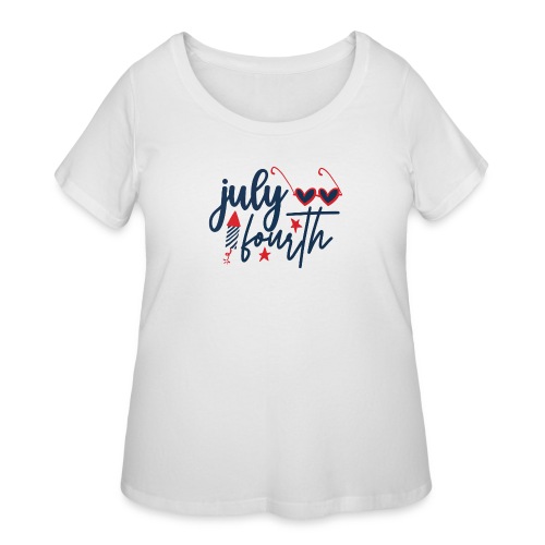 4th July Party USA Firework - Women's Curvy T-Shirt