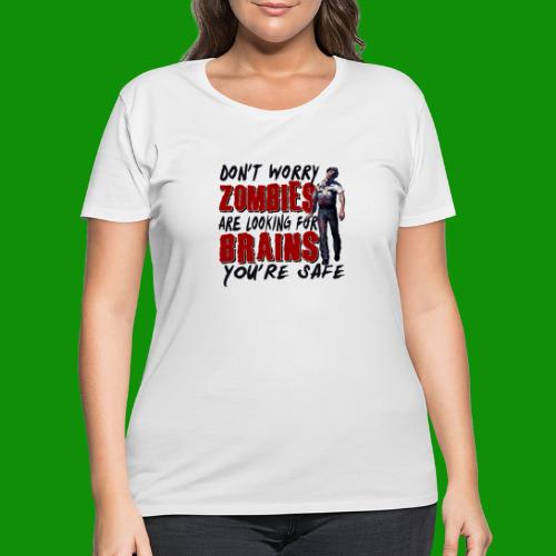 Safe From Zombies - Women's Curvy T-Shirt
