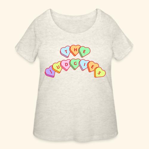 The Judgies Candy Hearts - Women's Curvy T-Shirt