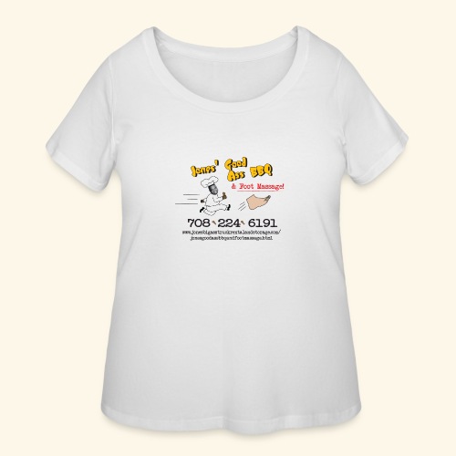 Jones Good Ass BBQ and Foot Massage logo - Women's Curvy T-Shirt