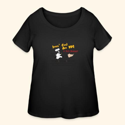 Jones Good Ass BBQ and Foot Massage logo - Women's Curvy T-Shirt