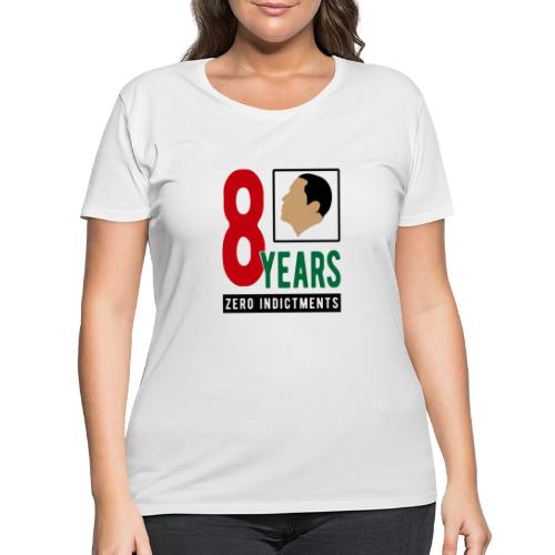 Obama Zero Indictments - Women's Curvy T-Shirt