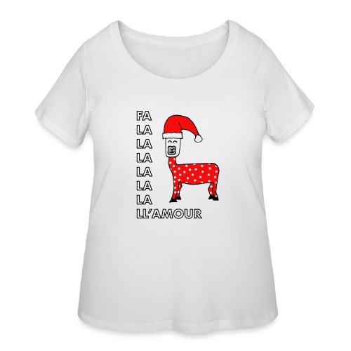 Christmas llama. - Women's Curvy T-Shirt