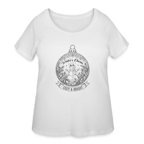 Festive Snowman T-Shirt - Women's Curvy T-Shirt