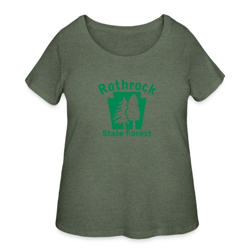 Rothrock State Forest Keystone (w/trees) - Women's Curvy T-Shirt