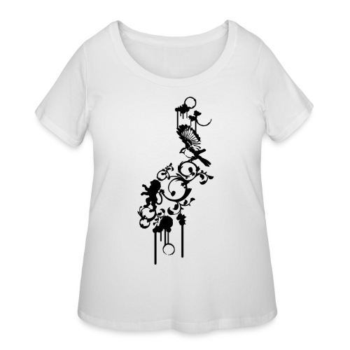 regalbirdpaint - Women's Curvy T-Shirt