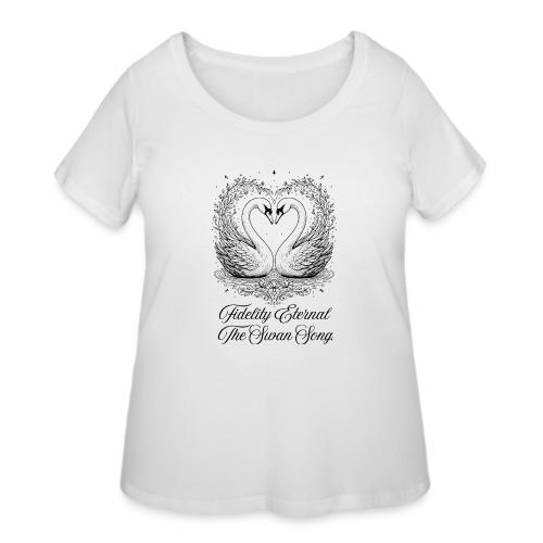 Poetic Swan T-Shirt - Women's Curvy T-Shirt