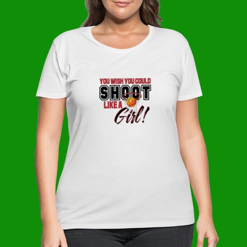 Basketball - Shoot Like a Girl - Women's Curvy T-Shirt