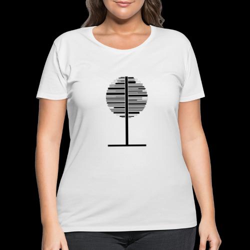 Circle black and white Tree - Women's Curvy T-Shirt
