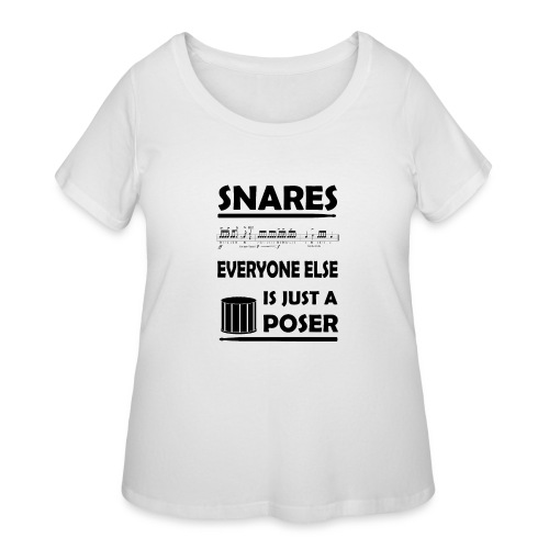 Snares, everyone else is just a poser - Women's Curvy T-Shirt