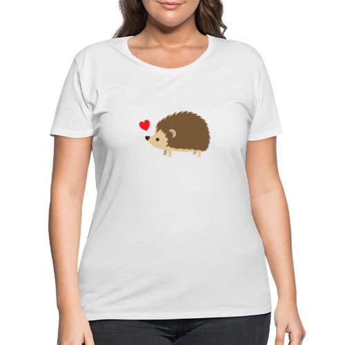 Hedgehog with Heart - Women's Curvy T-Shirt