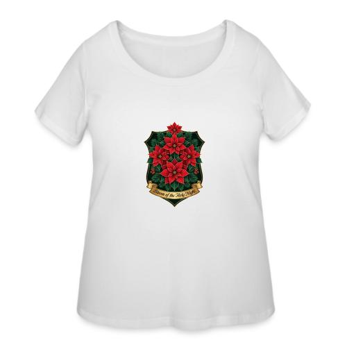 Poinsettia Crest T-Shirt - Women's Curvy T-Shirt