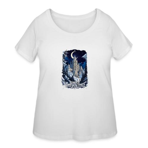 Celestial Winter Temple T-Shirt - Women's Curvy T-Shirt