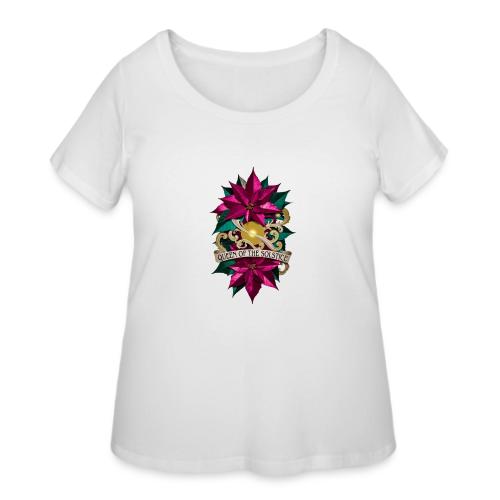 Queen of the Solstice Poinsettia T-Shirt - Women's Curvy T-Shirt
