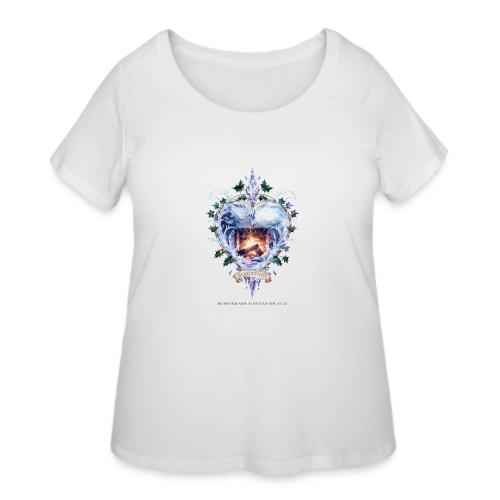 Imbolc Candle Veil T-Shirt | Veiled Rebirth - Women's Curvy T-Shirt