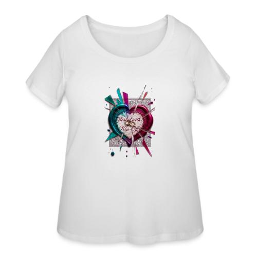 Sealed with a Kiss-Off T-Shirt - Women's Curvy T-Shirt