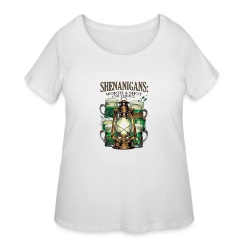 Worth a Shot Lantern Toast Graphic Tee - Women's Curvy T-Shirt