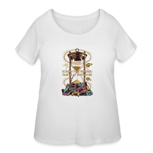 Screen Time Referee T Shirt, Fair Play Enforcer - Women's Curvy T-Shirt