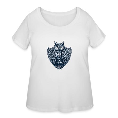 Night Watch Owl T Shirt, Sarcastic Dad Gift - Women's Curvy T-Shirt