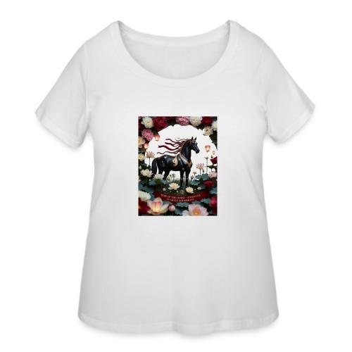 Year of the Horse Harmony T Shirt, Lunar New Year - Women's Curvy T-Shirt