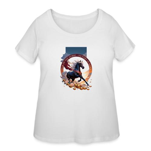 Year of the Horse Dawn T Shirt,Lunar New Year Gift - Women's Curvy T-Shirt