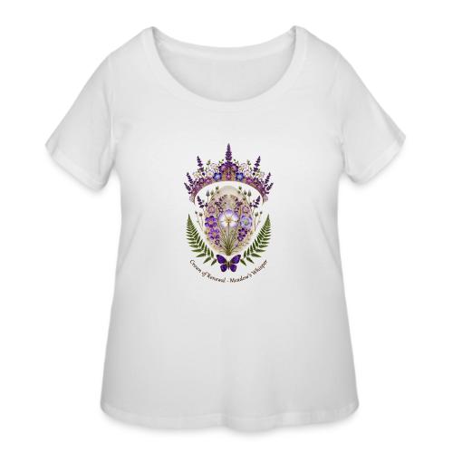 Spring Meadow Crown Tee, Cottagecore Renewal Gift - Women's Curvy T-Shirt