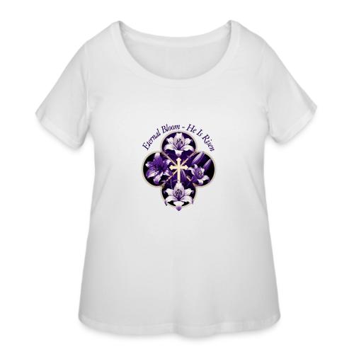 Easter Eternal Bloom Lily Crown T Shirt, Gift - Women's Curvy T-Shirt