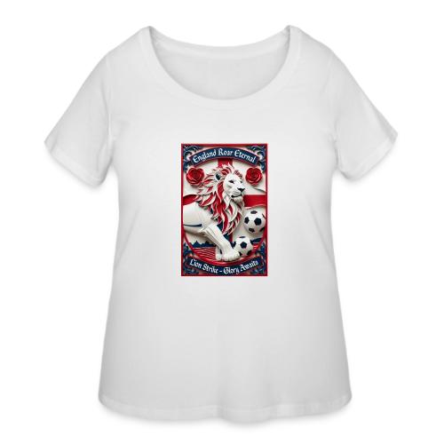 England Lion Soccer T Shirt, Football Pride Gift - Women's Curvy T-Shirt