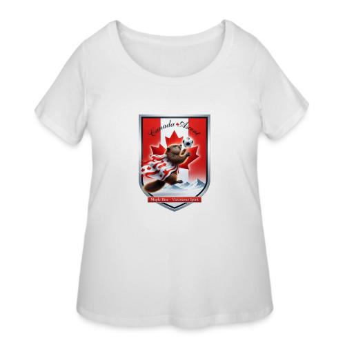 Canada Beaver Ascent T-Shirt, Canadian Pride Gift - Women's Curvy T-Shirt