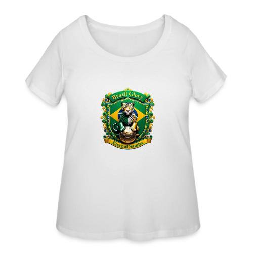 Brazil Jaguar Glory Tee, Brazilian Pride Gift - Women's Curvy T-Shirt