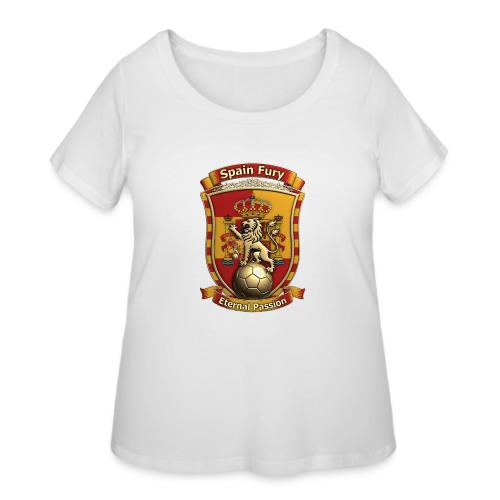 Spain Lion Fury T-Shirt, Spanish Crest Gift - Women's Curvy T-Shirt