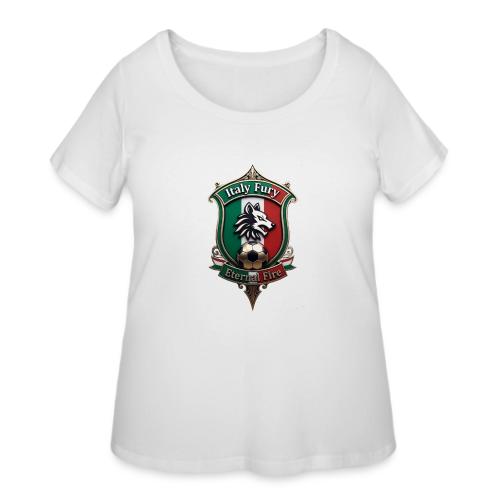 Italy heritage Wolf Fury Tee, Pride Badge Gift - Women's Curvy T-Shirt