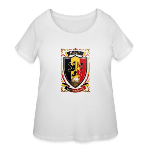 Belgium Lion Crest T-Shirt, Belgian Flag Gift - Women's Curvy T-Shirt
