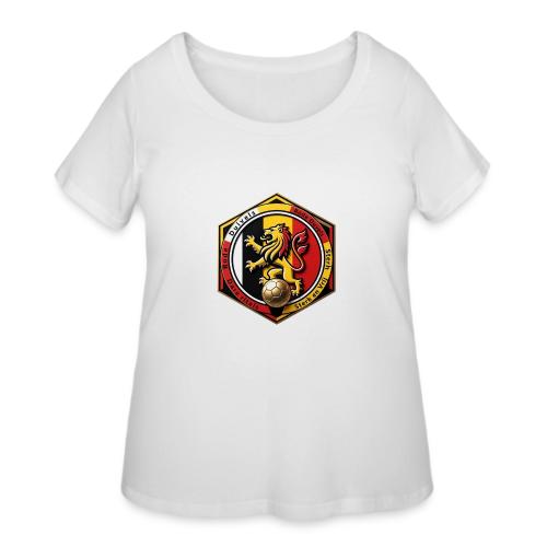 Belgium Lion Valor T-Shirt, Belgian Pride Gift - Women's Curvy T-Shirt